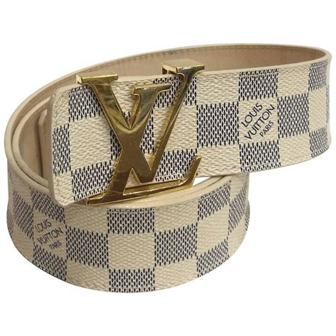 louis vuitton white damier belt fake|Louis Vuitton damier reversible belt.